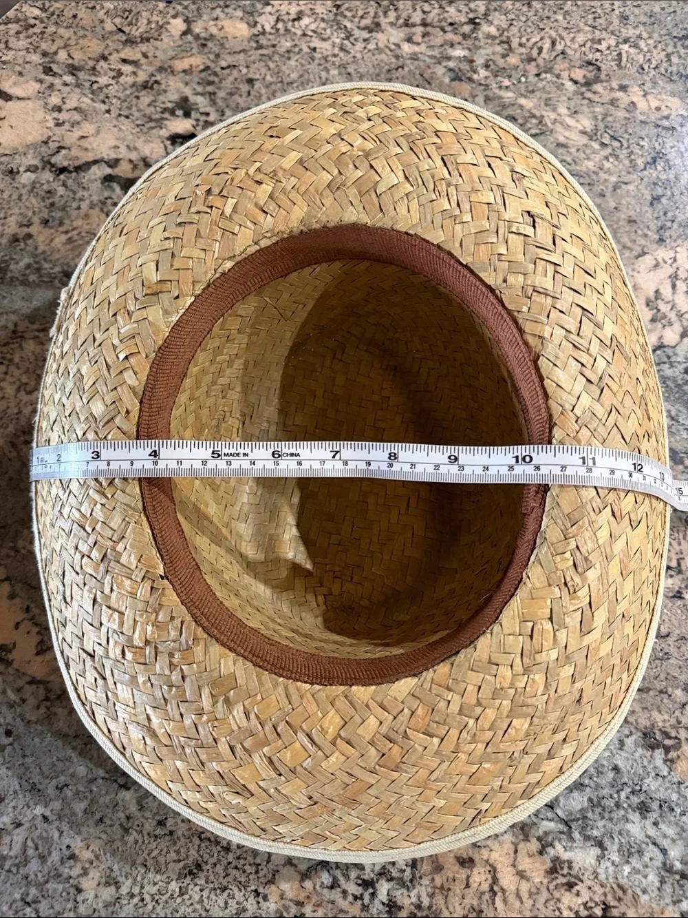 Men's Natural Straw Cowboy Hat with Black Chin Cord